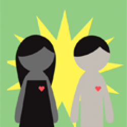illustration, 2 people from motion graphic video