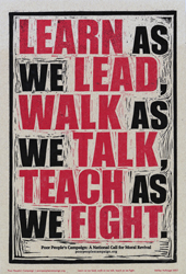 poster - learn as we lead, walk as we talk, teach as we fight