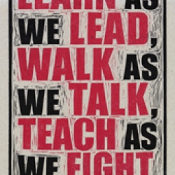poster - learn as we lead, walk as we talk, teach as we fight